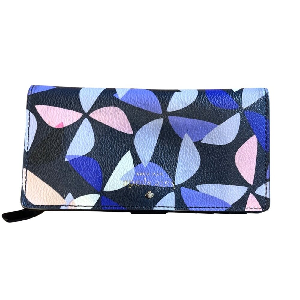 Kate Spade New York Hawthorne Lane Spinner Stacy wallet navy multi Size 4x7